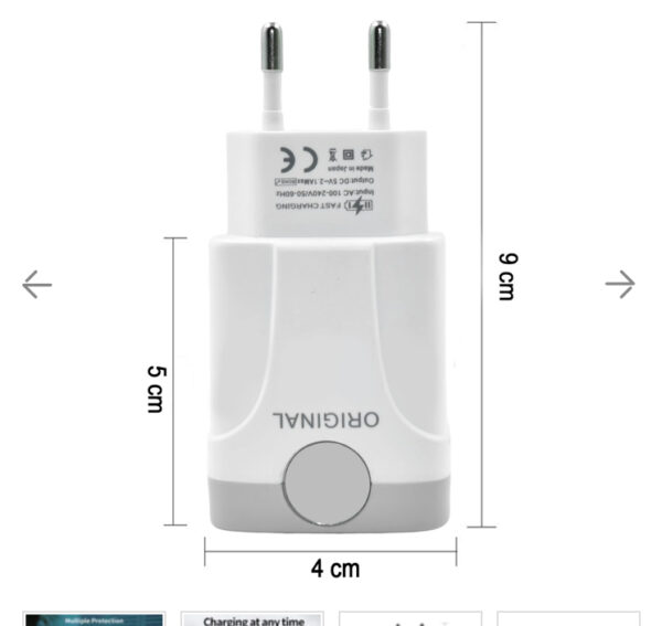 Fast Charging Power Adaptor Without Cable for Devices