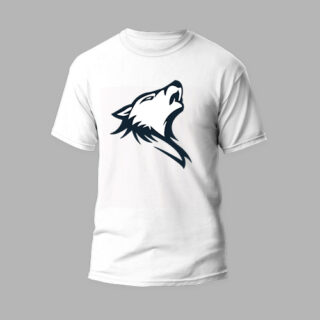 white round neck t-shirt fox design